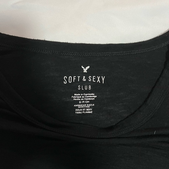 American Eagle Soft and Sexy Black Long-Sleeve - Picture 3 of 4